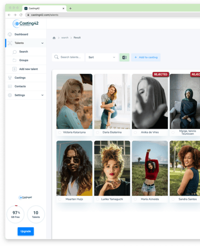 Przykład bazy danych castingowej