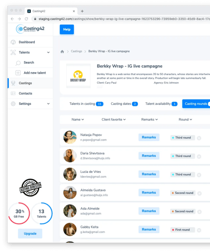 Software de Gestión de Casting