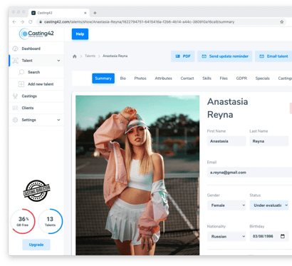 Easy to use Casting Database