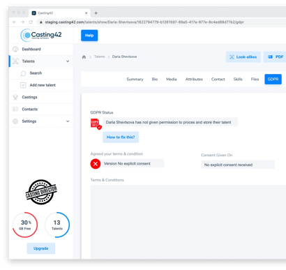 Actors Database Software