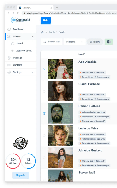Casting director-værktøjer